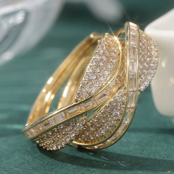 14K Gold Womens 2ct Diamond Small Hoop Earrings Ladies NEW 14 K Silver Jewelry - Picture 2 of 6